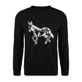Donkey, Donkey, Muli Lover Shirt Gift - Unisex Sweatshirt - black - Front - Alina (178cm) & Michal (187cm)