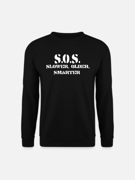 SOS,Geburtstag,Alter Senior Geschenk Humor Shirt - Unisex Pullover - Schwarz