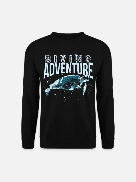 Tauchen,Taucher,Diving Wasser Schildkröte,Shirt - Unisex Pullover - Schwarz