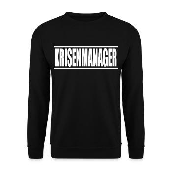 Krisenmanager,Notfall Katastrophe Unglück Shirt - Unisex Pullover - Schwarz - Vorne - Alina (178cm) & Michal (187cm)