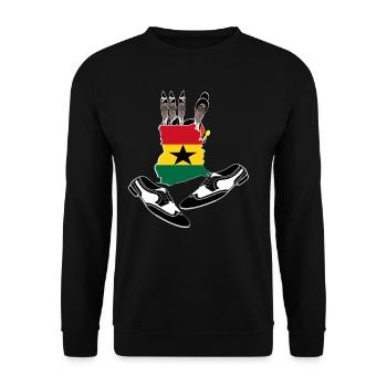 Coffin Dance,Coffin dance,Ghana Funeral Shoe Shirt - Unisex Sweatshirt - black - Front - Alina (178cm) & Michal (187cm)