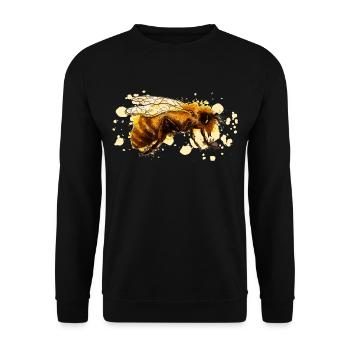 Honigbiene,Biene Hummel Imker Fleißig Bienchen - Unisex Pullover - Schwarz - Vorne - Alina (178cm) & Michal (187cm)
