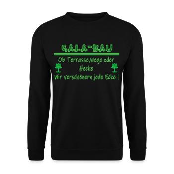 Gala Bau Landschaftsgärtner,Galabau,Gärtnerin,Fun - Unisex Pullover - Schwarz - Vorne - Alina (178cm) & Michal (187cm)