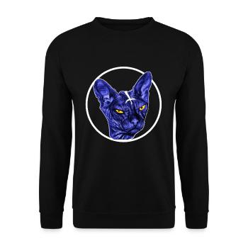 Goth, Death Metal Cat, Black Sphynx Cat, - Sweat-shirt Unisexe - noir - Devant - Alina (178cm) & Michal (187cm)