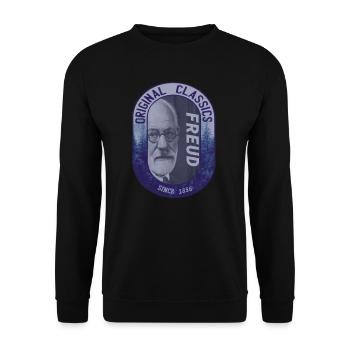Sigmund Freud,Vintage,Psychologie,Médecin Médecine FUn - Sweat-shirt Unisexe - noir - Devant - Alina (178cm) & Michal (187cm)