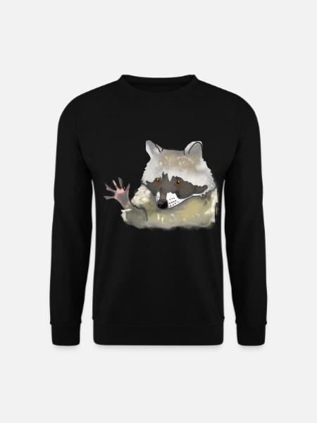 Waschbär - Unisex Pullover - Schwarz