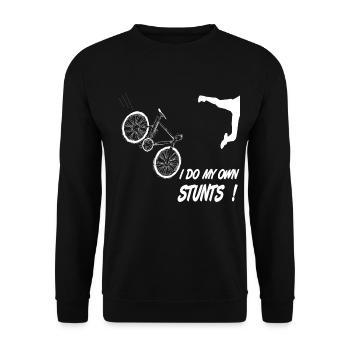 Cyclist bike, bike fall accident humor funny - Unisex Sweatshirt - black - Front - Alina (178cm) & Michal (187cm)