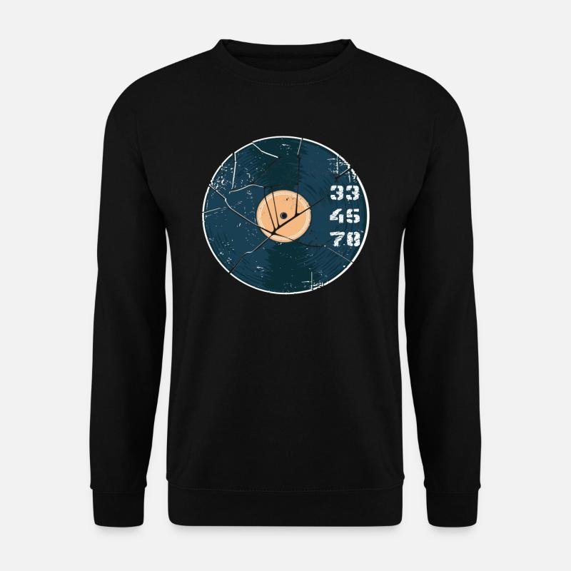 Schallplatte Vinyl Sammler Geschwindigkeiten LP - Unisex Pullover - Schwarz