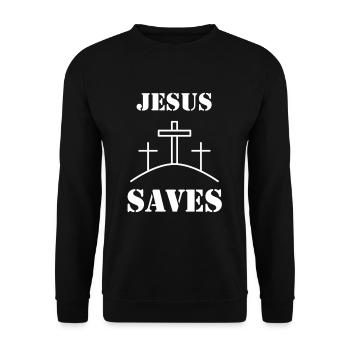 Jésus, Jésus, Jésus chrétien chrétien chrétien chrétien - Sweat-shirt Unisexe - noir - Devant - Alina (178cm) & Michal (187cm)