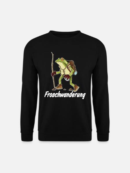 Froschwanderung, Frösche Kröte Wandern Amphibien - Unisex Pullover - Schwarz