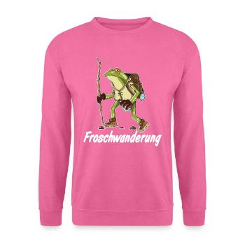 Migration de grenouilles, grenouilles crapaud marchant amphibiens - Sweat-shirt Unisexe - rose - Devant