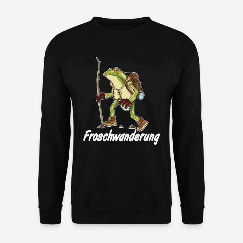 Froschwanderung, Frösche Kröte Wandern Amphibien - Unisex Pullover - Schwarz