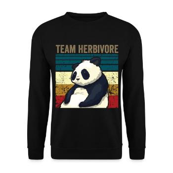 VINTAGE TEAM HERBIVORE - Unisex Sweatshirt - black - Front - Alina (178cm) & Michal (187cm)