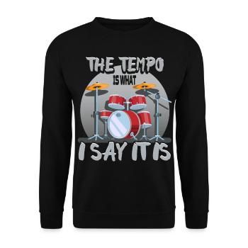 Drums Statement Drummer Drums Saying Gift - Unisex Sweatshirt - black - Front - Alina (178cm) & Michal (187cm)