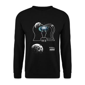 Partenaire de relation japon rétro vaporwave e-girl - Sweat-shirt Unisexe - noir - Devant - Alina (178cm) & Michal (187cm)