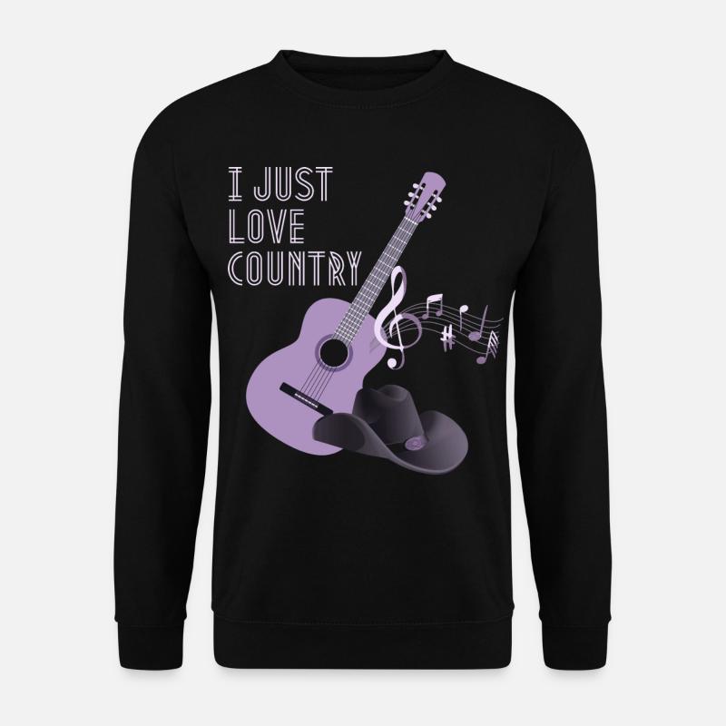 Country Music Spruch, Country Gitarre - Unisex Pullover - Schwarz