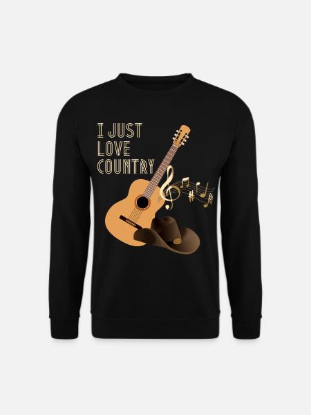 Country Music Rengaine, Country Guitare - Sweat-shirt Unisexe - noir