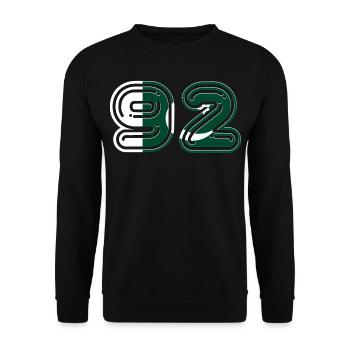 TEAM 92 PAKISTAN - Sweat-shirt Unisexe - noir - Devant - Alina (178cm) & Michal (187cm)
