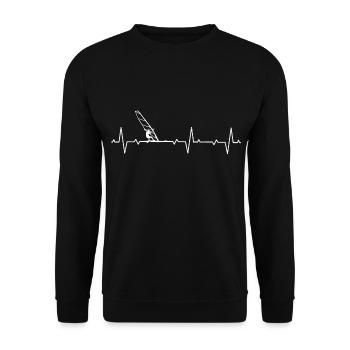 Planche à voile planche à voile surf sur surf battement du cœur - Sweat-shirt Unisexe - noir - Devant - Alina (178cm) & Michal (187cm)