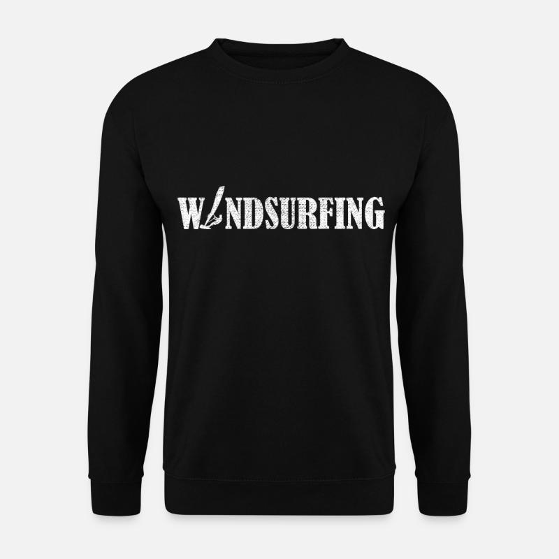 Windsurfen Windsurfing Surfbrett Surfen Geschenk - Unisex Pullover - Schwarz