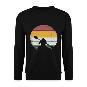 Canoë-kayak canoë-kayak kayak kayak paddle - Sweat-shirt Unisexe - noir - Devant - Alina (178cm) & Michal (187cm)