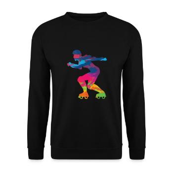 Patins en ligne patinage roller roller - Sweat-shirt Unisexe - noir - Devant - Alina (178cm) & Michal (187cm)