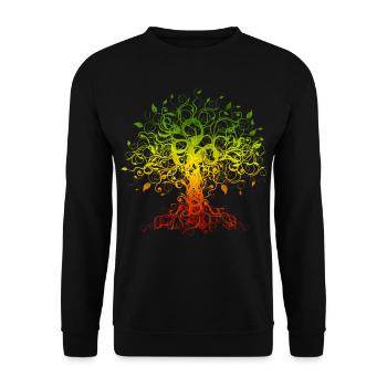 Africa Roots Black History Month Tree - Unisex Sweatshirt - black - Front - Alina (178cm) & Michal (187cm)