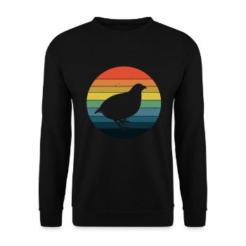 Wachtelhalter Wachtelzüchter Wachteln Geschenkidee - Unisex Pullover - Schwarz - Vorne - Alina (178cm) & Michal (187cm)