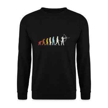 Bogenschießen Bogenschiessen Bogensport - Unisex Pullover - Schwarz - Vorne - Alina (178cm) & Michal (187cm)