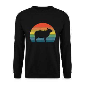 Sheep Sheep Sheep breeders Shepherd Farm - Unisex Sweatshirt - black - Front - Alina (178cm) & Michal (187cm)