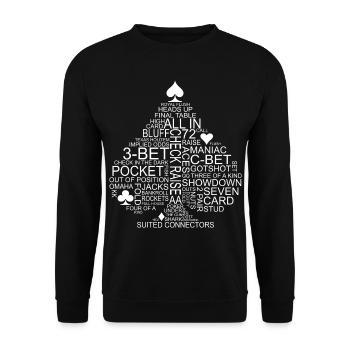 Pik Poker - Unisex Pullover - Schwarz - Vorne - Alina (178cm) & Michal (187cm)