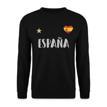 Espagne Maillot de football Drapeau espagnol - Sweat-shirt Unisexe - noir - Devant - Alina (178cm) & Michal (187cm)