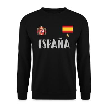 Espagne Maillot de football Drapeau espagnol - Sweat-shirt Unisexe - noir - Devant - Alina (178cm) & Michal (187cm)