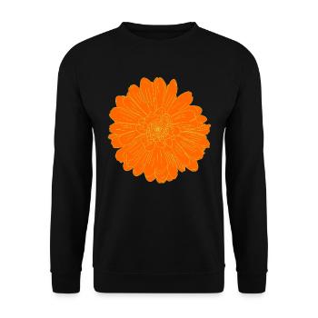 Blüte Orange Classic - Unisex Pullover - Schwarz - Vorne - Alina (178cm) & Michal (187cm)