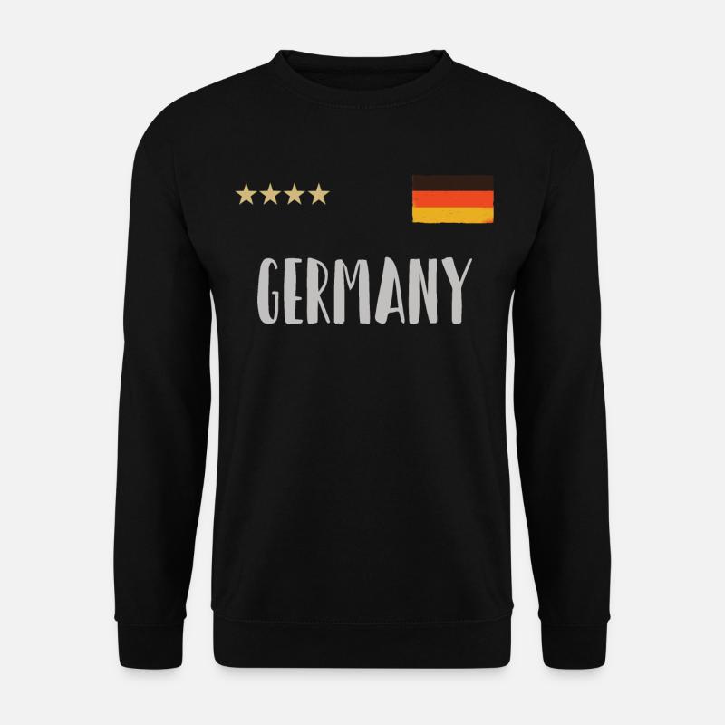 Deutschland Fußball Trikot Deutsche Flagge - Unisex Pullover - Schwarz