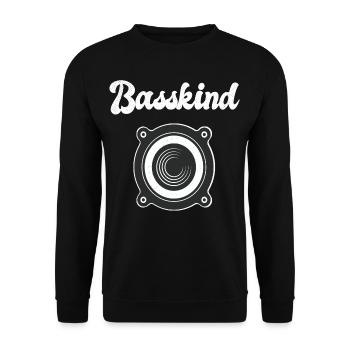 Basskind Rave, Techno Club EDM Trance Festival - Unisex Pullover - Schwarz - Vorne - Alina (178cm) & Michal (187cm)