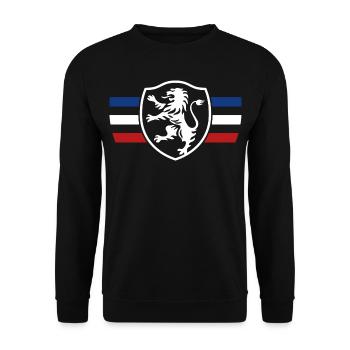 LOGO LION DESIGN BLUE WHITE RED France - Unisex Sweatshirt - black - Front - Alina (178cm) & Michal (187cm)