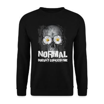 Normality doesn't concern me - Unisex Sweatshirt - black - Front - Alina (178cm) & Michal (187cm)