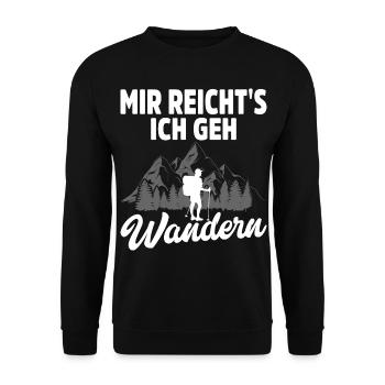 Wandern Geschenk Für Wanderer Berge Trekking - Unisex Pullover - Schwarz - Vorne - Alina (178cm) & Michal (187cm)