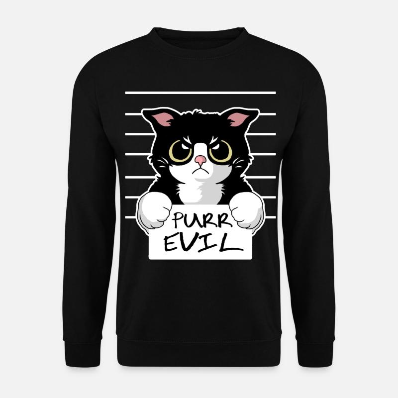 Purr Evil - The bad Kitten - Unisex Pullover - Schwarz