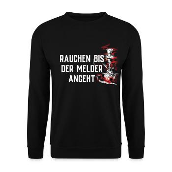 Shisha Geschenk für Wasserpfeife Shishabar Pfeife - Unisex Pullover - Schwarz - Vorne - Alina (178cm) & Michal (187cm)