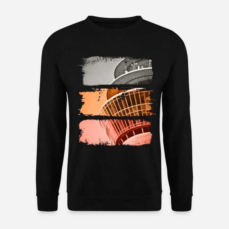 Düsseldorf Vintage Retro Deutschland Stadt Skyline - Unisex Pullover - Schwarz