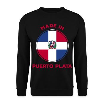 Puerto Plata République dominicaine - Sweat-shirt Unisexe - noir - Devant - Alina (178cm) & Michal (187cm)