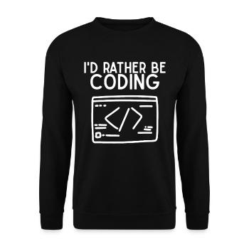 Je préfère coder - Sweat-shirt Unisexe - noir - Devant - Alina (178cm) & Michal (187cm)