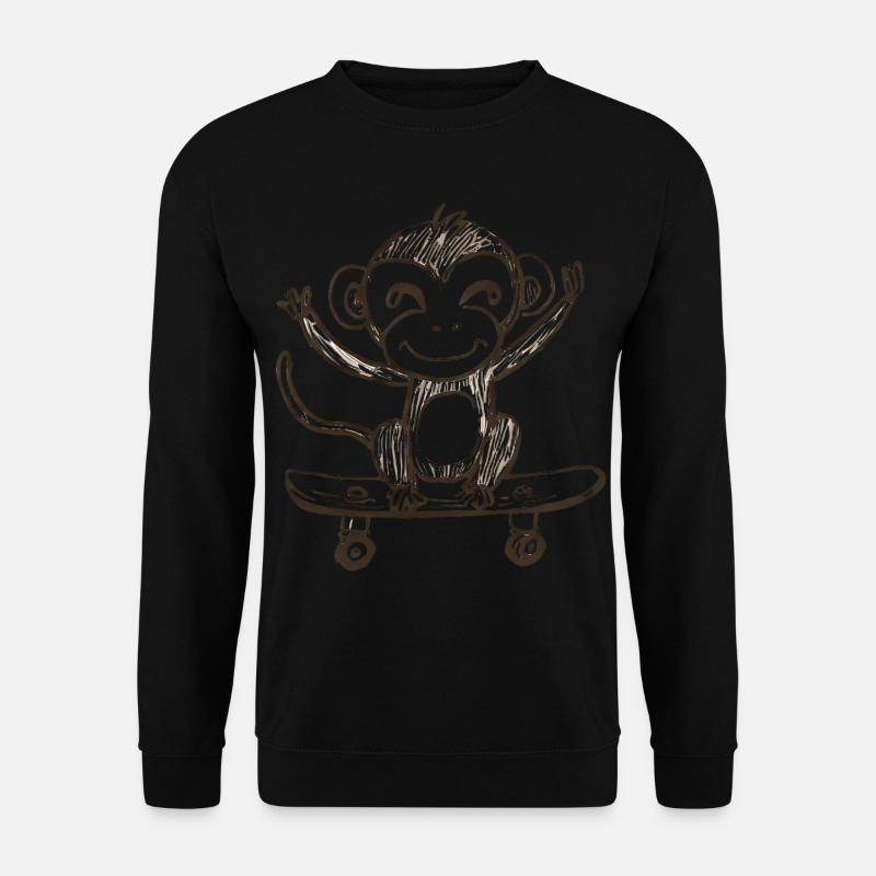 Singe sur skateboard - Sweat-shirt Unisexe - noir