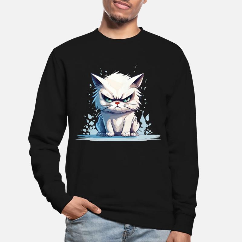cat grumpy grumpy grumpy meow funny Unisex Sweatshirt