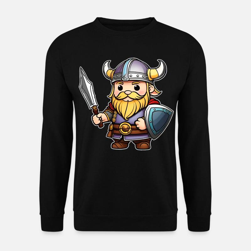 Viking mignon avec épée - Sweat-shirt Unisexe - noir