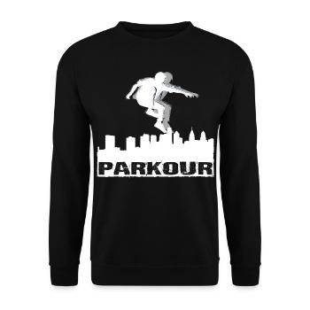 Parkour - Sweat-shirt Unisexe - noir - Devant - Alina (178cm) & Michal (187cm)