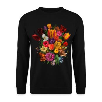 Floristin für eine Floristin - Unisex Pullover - Schwarz - Vorne - Alina (178cm) & Michal (187cm)