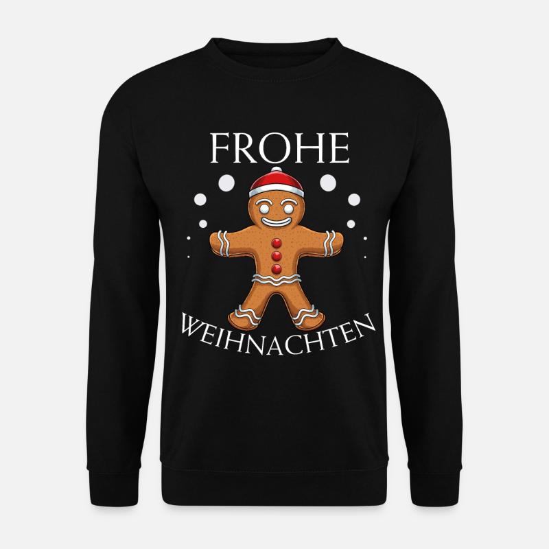 Lebkuchenmann - Lebkuchen Weihnachten Geschenk - Unisex Pullover - Schwarz